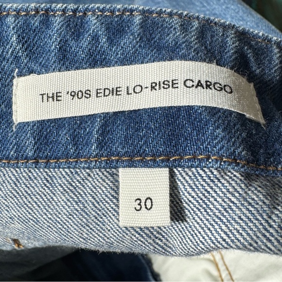 Aritzia Denim Forum The 90s Edie Lo-Rise Cargo Jeans Size 30 100% Cotton - Picture 13 of 16